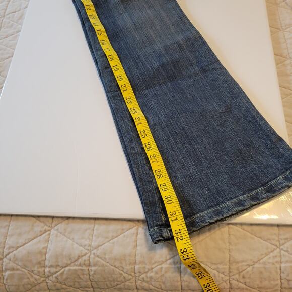 Mossimo Denim Jeans Juniors 7 Boot Cut Low Rise Flap Pocket Boho Cowgirl Western - Picture 11 of 11